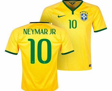 Nike Brazil Home Shirt 2013/15 Yellow with Neymar Jr