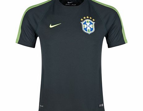 Nike Brazil Squad Short Sleeve Training Top Black