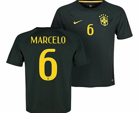 Nike Brazil Third Shirt 2013/15 Black with Marcelo 6
