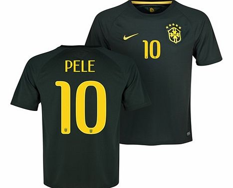 Nike Brazil Third Shirt 2013/15 Black with Pele 10