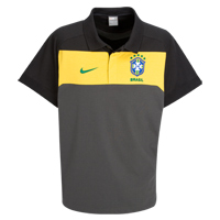 Nike Brazil Travel Polo - Anthracite/Black/Pine Green.