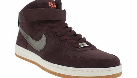 Burgundy Af1 Ultra Force Mid Trainers