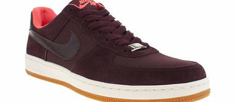 Burgundy Air Force 1 Ultra Force Low Trainers
