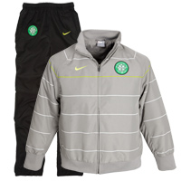 Celtic Woven Warm Up Tracksuit - Charcoal/Cactus