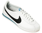 Classic Cortez White/Blue Leather Trainers