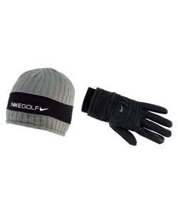 nike Cold Weather Glove and Reversible Hat