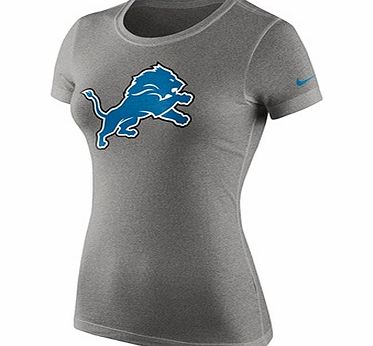Nike Detroit Lions Logo Crew T-Shirt - Womens