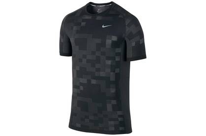 Nike Dri-fit Knit Contrast Short Sleeve Top