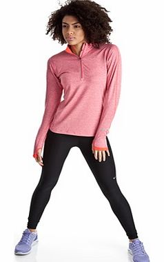 Nike Element Half Zip LS T-Shirt - Pink