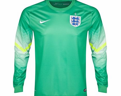 Nike England Away Goalkeeper Shirt 2014 - Kids Lt