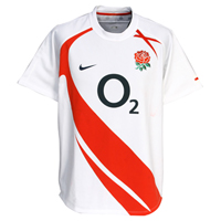 Nike England Home Rugby Shirt 2007/09 - Kids.
