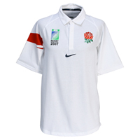 Nike England IRB Rugby Team Polo Shirt - White.