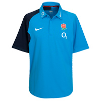 Nike England Rugby Team Polo - Vivid Blue/Obsidian.