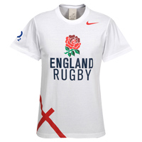 Nike England Rugby Team T-Shirt - White.