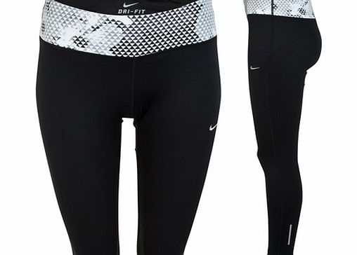 Nike Epic Run Printed Tight Womens Black