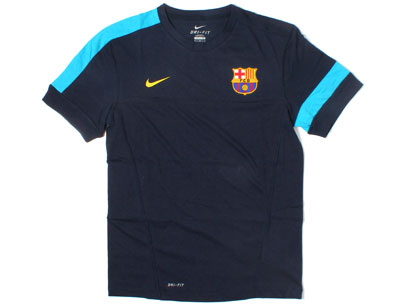 Nike FC Barcelona Players Training T-Shirt Obsidian