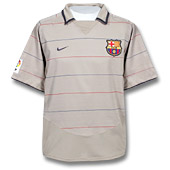 Nike FCBARCELONA 3rd shirt 2004/05 with Marquez 4 printing.