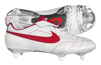 Nike Football Boots Nike Air Legend SG Football Boots White / Red Youth