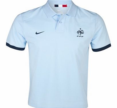 Nike France Authentic Grandslam Polo - Ice Blue/Light
