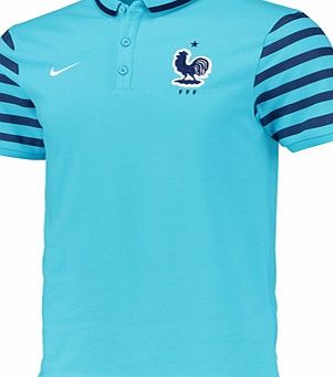 Nike France League Authentic Polo Lt Blue 644230-401