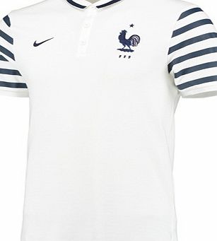 Nike France League Authentic Polo White 644230-401