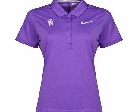 Manchester United Nike Golf Polo - Womens Pink