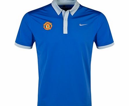 Nike Golf Manchester United Nike Golf Polo Royal Blue
