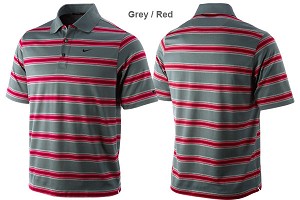 Nike Golf TW Collection Dri-Fit Open Stripe Polo Shirt