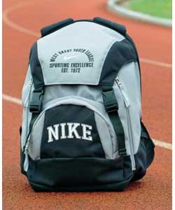Nike Graphic Expandable Backpack - Black and Grey