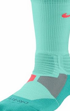 Nike Hyperelite Crew Basketball Socks - Teal/Hot