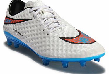 Hypervenom Phantom FG Football Boots White/Blue