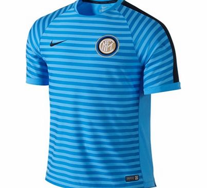 Nike Inter Milan Squad Short Sleeve Training Top Blue