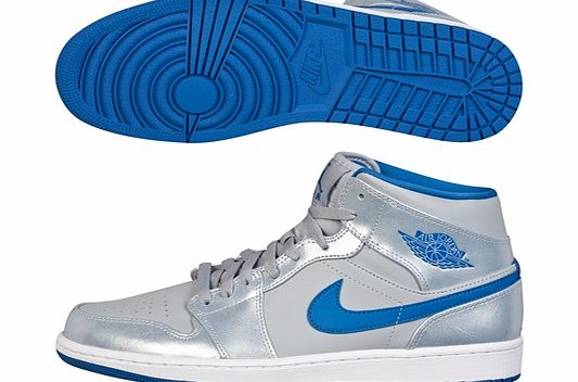 Jordan 1 Mid Basketball Shoe - Wolf Grey