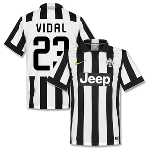 Juventus Home Vidal Shirt 2014 2015 (Fan Style
