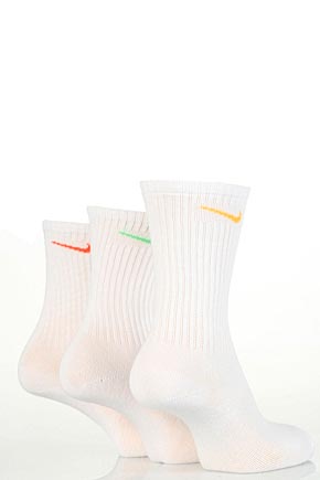 Nike Kids 3 Pair Nike Sports Crew Socks In 2 Colours White
