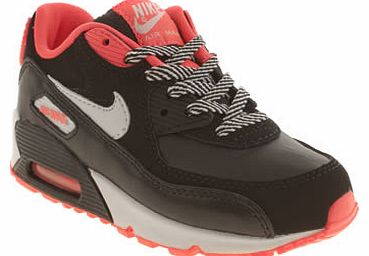 kids nike black & pink air max 90 2007 girls