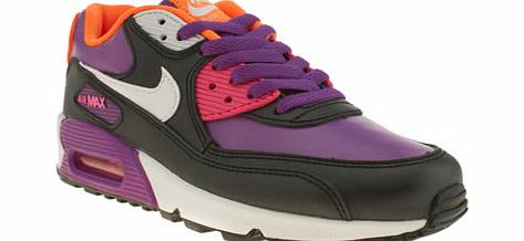 kids nike black  purple air max 90 2007 girls