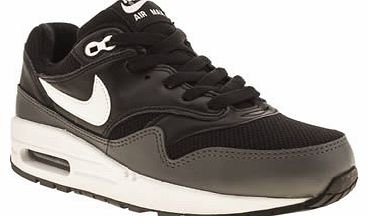 kids nike black & white air max 1 unisex youth