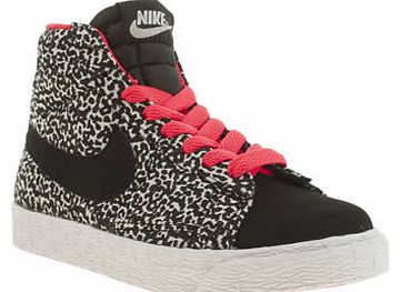 kids nike black & white blazer mid vintage