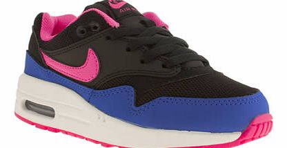 Nike kids nike black and blue air max 1 girls