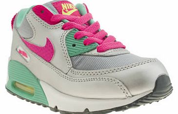 Nike kids nike silver air max 90 2007 girls junior