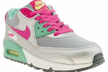 Nike kids nike silver air max 90 2007 girls youth