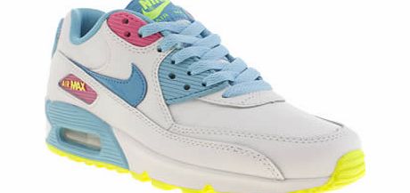 kids nike white  blue air max 90 2007 unisex