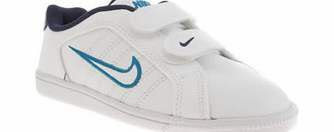 kids nike white  blue court tradition 2 plus