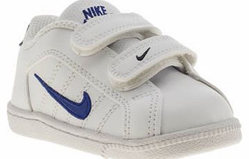 kids nike white & blue court traditional 2