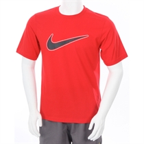 Nike Large Swoosh T Shirt Red