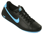 Main Draw Black/Blue Leather Trainer