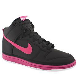 Nike Male Dunk Hi Nylon Premium Nd Manmade Upper Fashion Trainers in Black and Pink