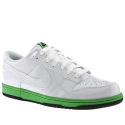 Male Dunk Low 08 Lea Manmade Upper Fashion Trainers in White and Green