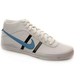Nike Male Finstar Mid Leather Upper Fashion Trainers in White and Navy